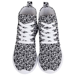 Black And White Qr Motif Pattern Women s Lightweight High Top Sneakers