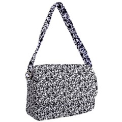 Black And White Qr Motif Pattern Courier Bag by dflcprintsclothing