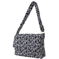 Black And White Qr Motif Pattern Full Print Messenger Bag (l) by dflcprintsclothing