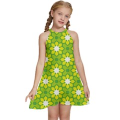 Flower Kids  Halter Collar Waist Tie Chiffon Dress