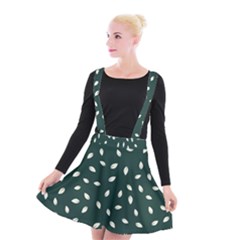 Leaves Pattern Suspender Skater Skirt by CoshaArt