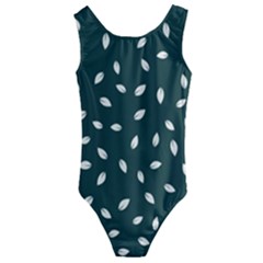 Leaves Pattern Kids  Cut-out Back One Piece Swimsuit by CoshaArt