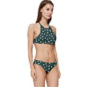 Leaves Pattern Banded Triangle Bikini Set View3