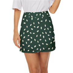 Leaves Pattern Mini Front Wrap Skirt by CoshaArt