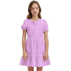 Pink Kids  Puff Sleeved Dress