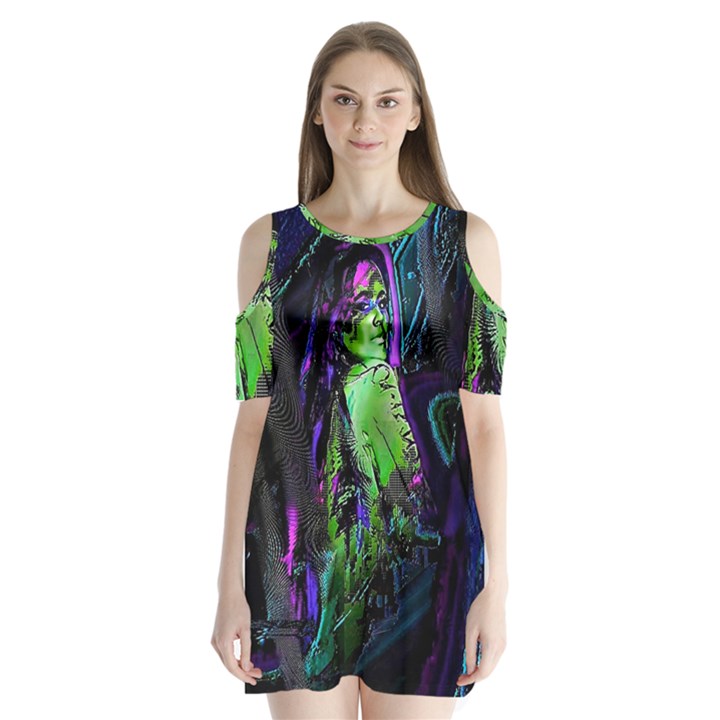 Effects Infestation Ii Shoulder Cutout Velvet One Piece