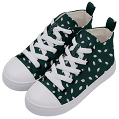 Leaves Pattern Kids  Mid-top Canvas Sneakers by CoshaArt