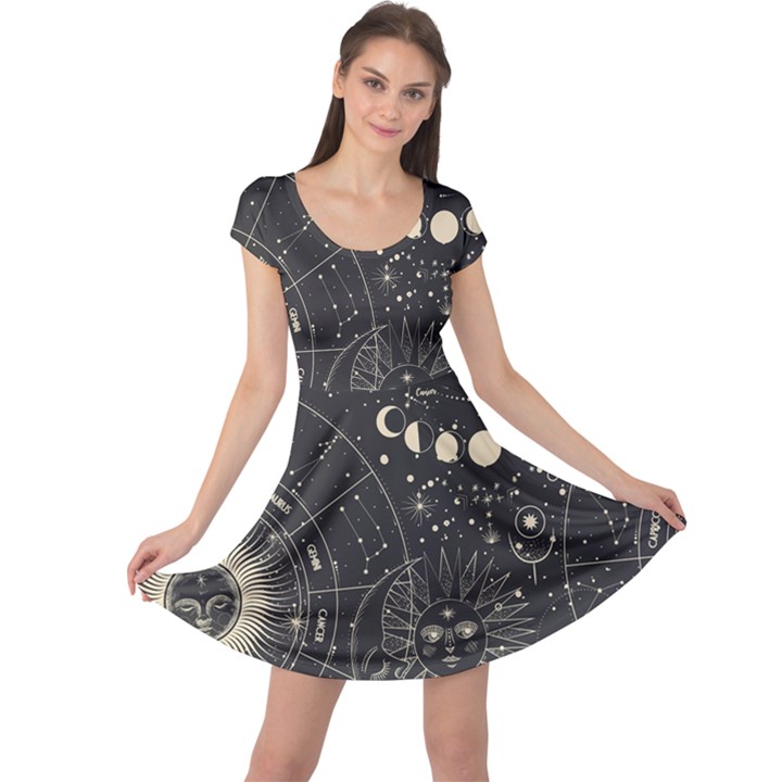 Magic-patterns Cap Sleeve Dress