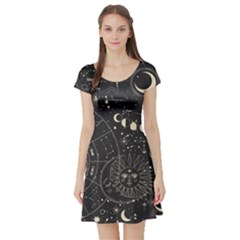 Magic-patterns Short Sleeve Skater Dress by CoshaArt