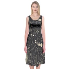 Magic-patterns Midi Sleeveless Dress by CoshaArt