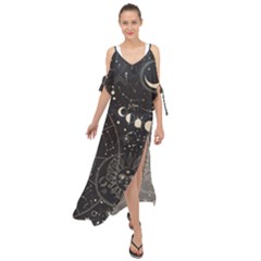 Magic-patterns Maxi Chiffon Cover Up Dress by CoshaArt