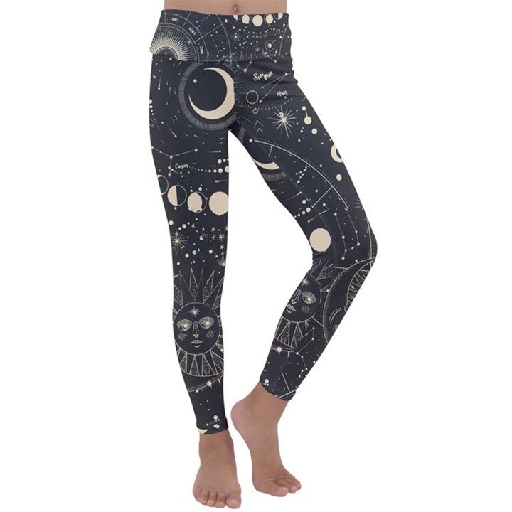 Magic-patterns Kids  Lightweight Velour Classic Yoga Leggings