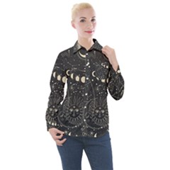 Magic-patterns Women s Long Sleeve Pocket Shirt