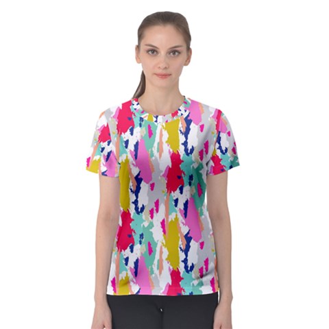 Acryl Paint Women s Sport Mesh Tee by CoshaArt