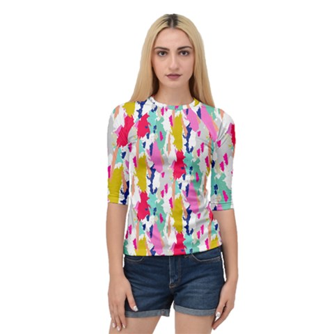 Acryl Paint Quarter Sleeve Raglan Tee by CoshaArt