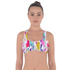 Acryl Paint Got No Strings Sports Bra by CoshaArt