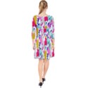 Acryl Paint Quarter Sleeve Front Wrap Dress View2