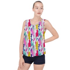 Acryl Paint Bubble Hem Chiffon Tank Top by CoshaArt