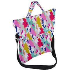 Acryl Paint Fold Over Handle Tote Bag by CoshaArt