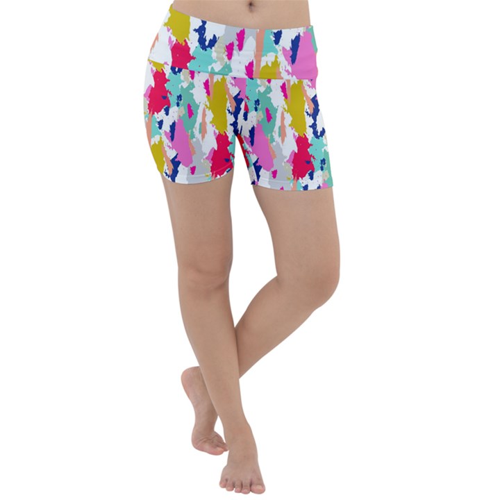 Acryl Paint Lightweight Velour Yoga Shorts