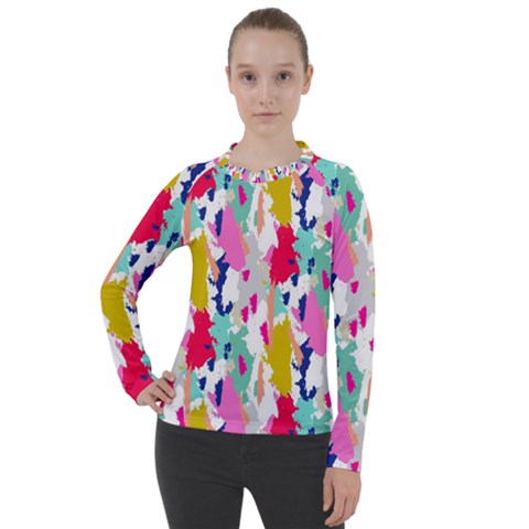 Acryl Paint Women s Pique Long Sleeve Tee by CoshaArt