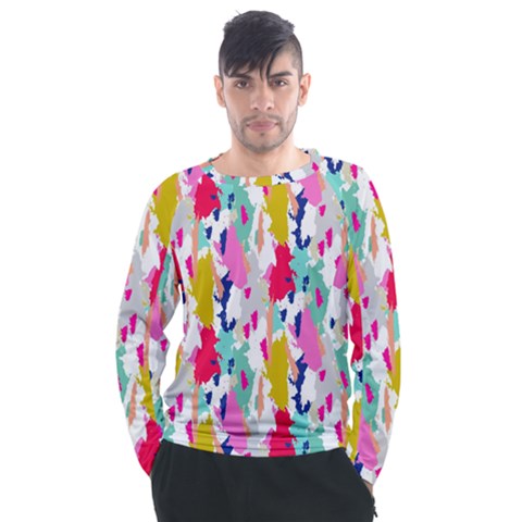 Acryl Paint Men s Long Sleeve Raglan Tee by CoshaArt