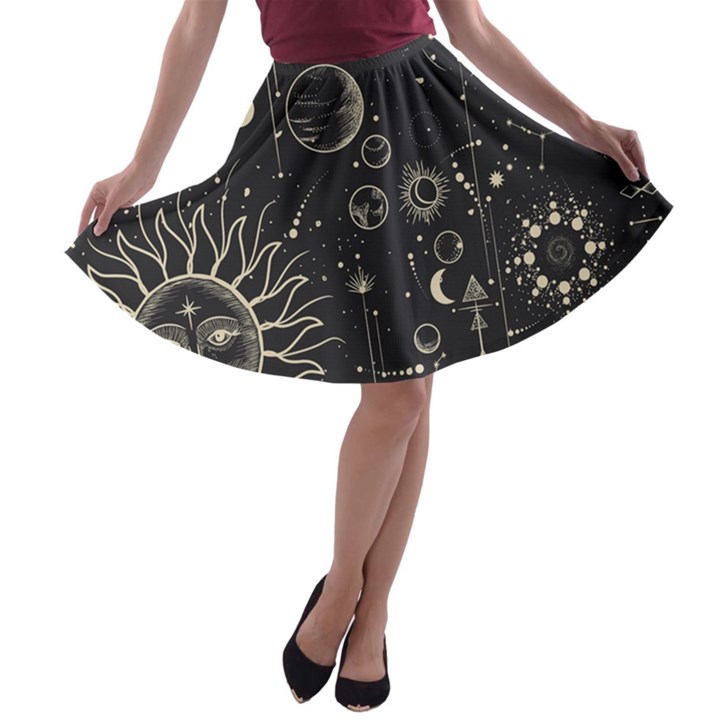 Mystic patterns A-line Skater Skirt