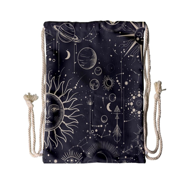 Mystic patterns Drawstring Bag (Small)