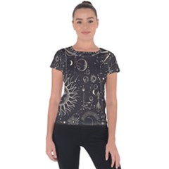 Mystic Patterns Short Sleeve Sports Top  by CoshaArt