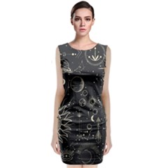 Mystic Patterns Sleeveless Velvet Midi Dress by CoshaArt