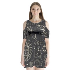 Mystic Patterns Shoulder Cutout Velvet One Piece by CoshaArt