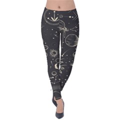 Mystic Patterns Velvet Leggings by CoshaArt