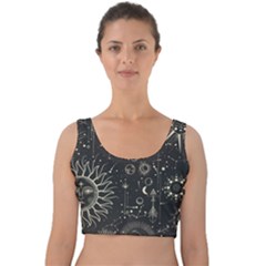 Mystic Patterns Velvet Crop Top by CoshaArt