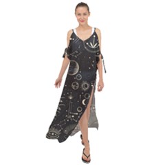 Mystic Patterns Maxi Chiffon Cover Up Dress by CoshaArt