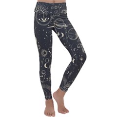 Mystic Patterns Kids  Lightweight Velour Classic Yoga Leggings by CoshaArt