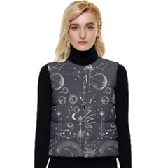 Mystic Patterns Women s Short Button Up Puffer Vest by CoshaArt