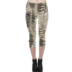 Luxury Snake Print Capri Leggings  by CoshaArt