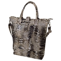 Luxury Snake Print Buckle Top Tote Bag by CoshaArt