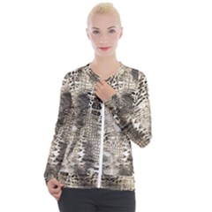 Luxury Snake Print Casual Zip Up Jacket by CoshaArt