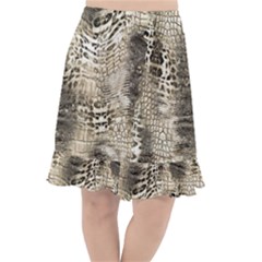 Luxury Snake Print Fishtail Chiffon Skirt by CoshaArt