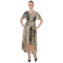 Luxury Snake Print Front Wrap High Low Dress View1