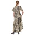 Luxury Snake Print Front Wrap High Low Dress View2