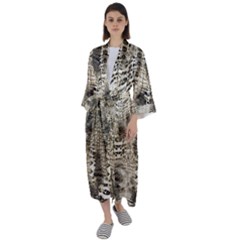 Luxury Snake Print Maxi Satin Kimono by CoshaArt