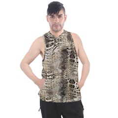 Luxury Snake Print Men s Sleeveless Hoodie by CoshaArt