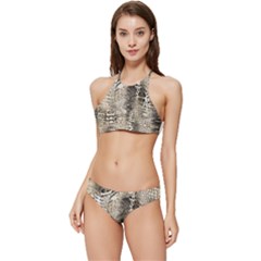 Luxury Snake Print Banded Triangle Bikini Set by CoshaArt