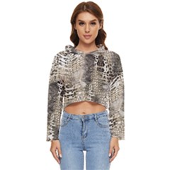 Luxury Snake Print Women s Lightweight Cropped Hoodie