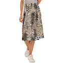 Luxury Snake Print Midi Panel Skirt View1