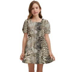 Luxury Snake Print Kids  Short Sleeve Dolly Dress by CoshaArt