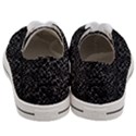 Pixel Grid Dark Black And White Pattern Men s Low Top Canvas Sneakers View4