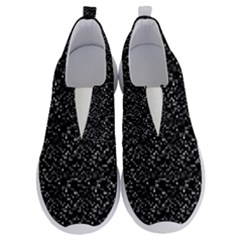 Pixel Grid Dark Black And White Pattern No Lace Lightweight Shoes